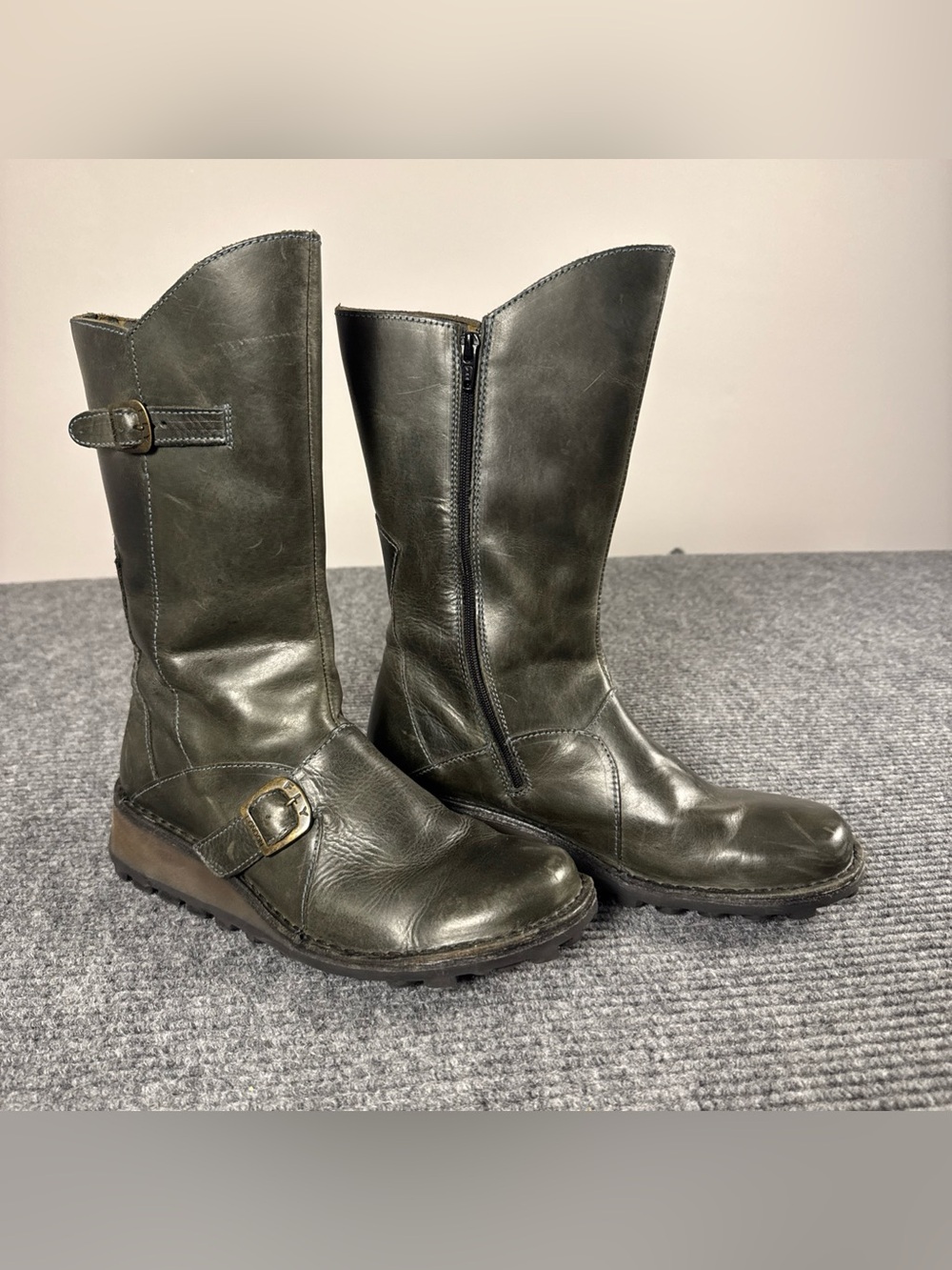 Fly London Mes 2 Women Boots Petrol Green Size EU 41 US 10-10.5 Urban Rebellion